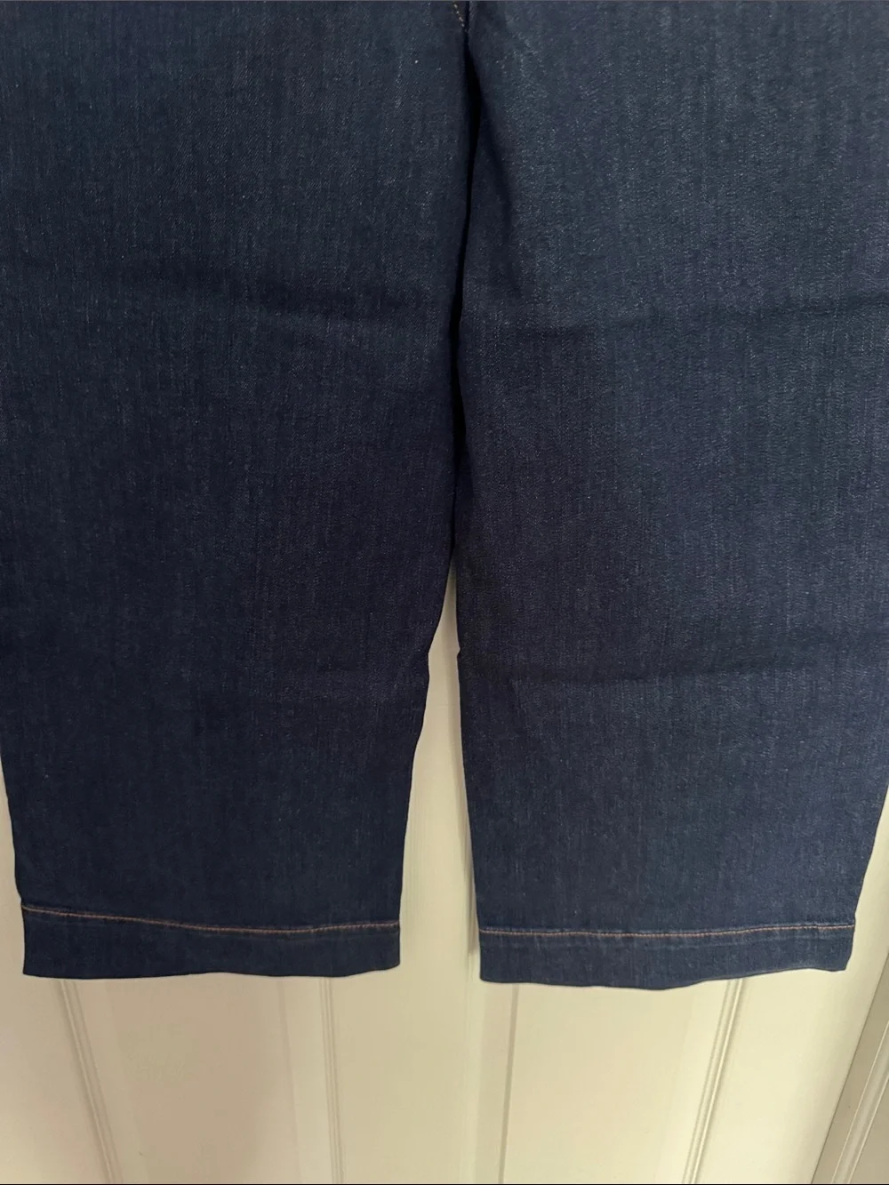 NWT Time and Tru Dark Blue Button-Front Wide Leg Cropped Jeans - Picture 9 of 9
